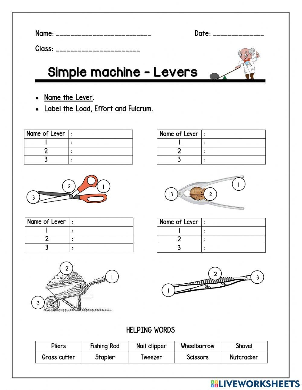 Levers Online Exercise Live Worksheets Worksheets Library