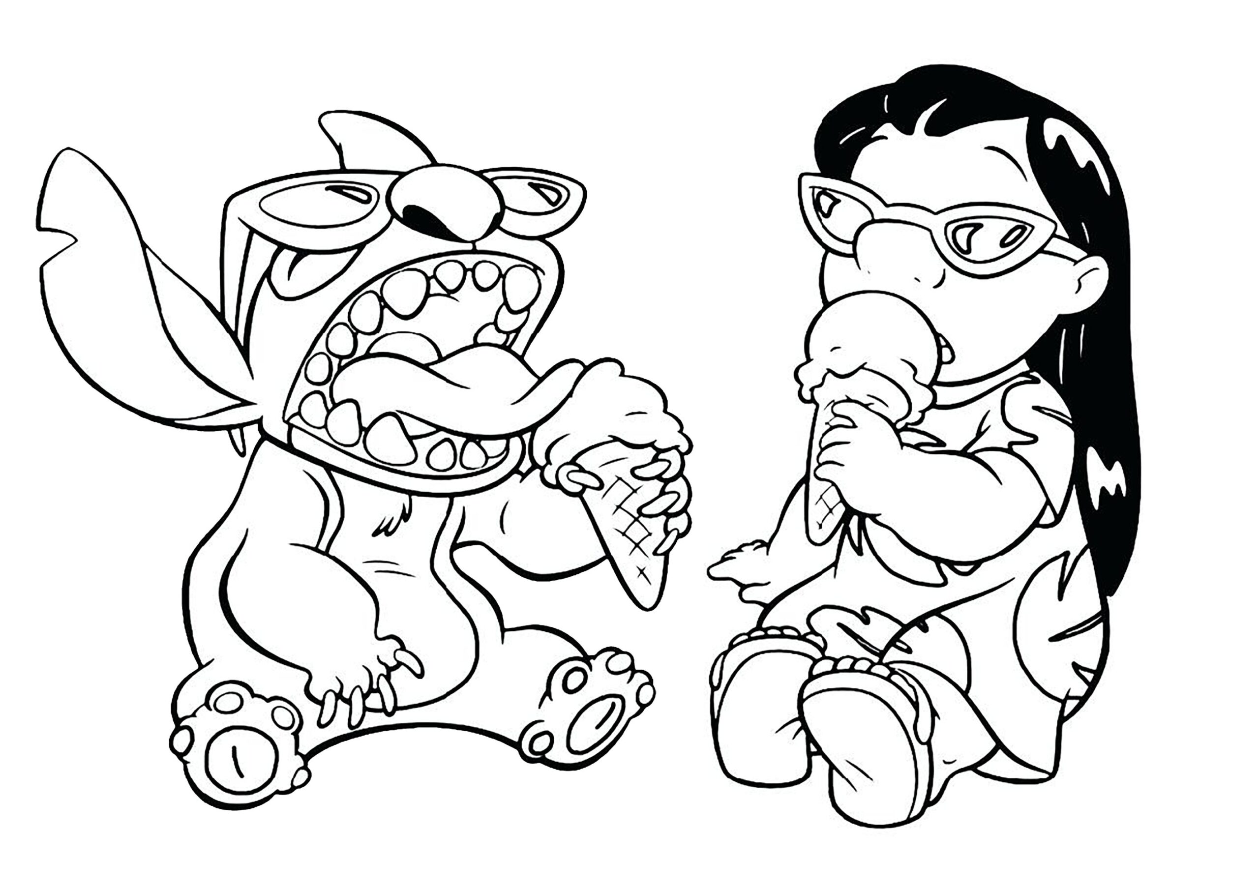 Lilo And Stitch Coloring Pages For Children Lilo And Stitch Kids 