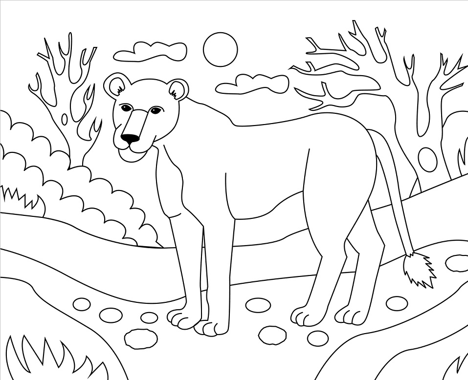 Lioness Coloring Page Free Printable Coloring Pages For Kids