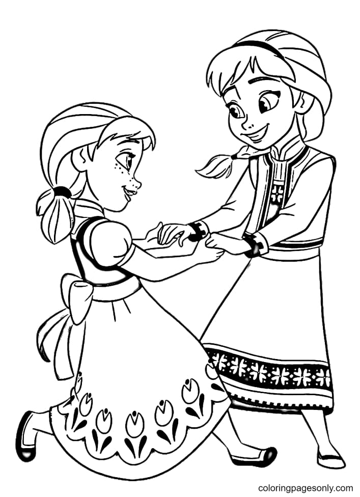 Coloring Pages Of Elsa And Anna