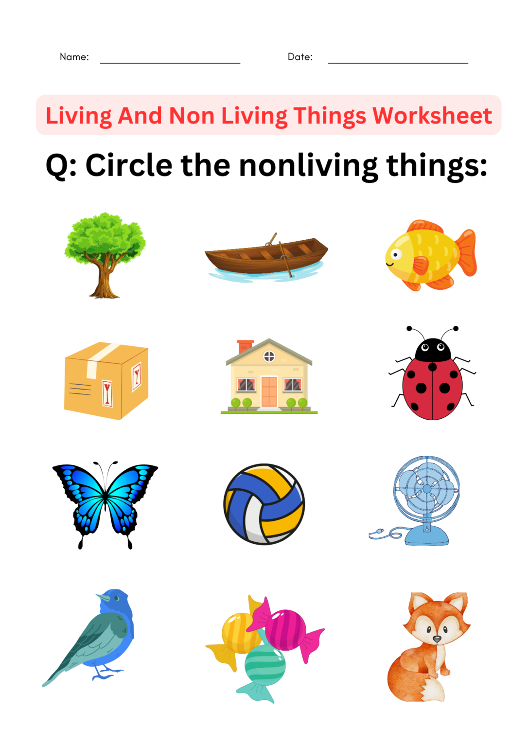 Live Worksheet Living And Non Living Things