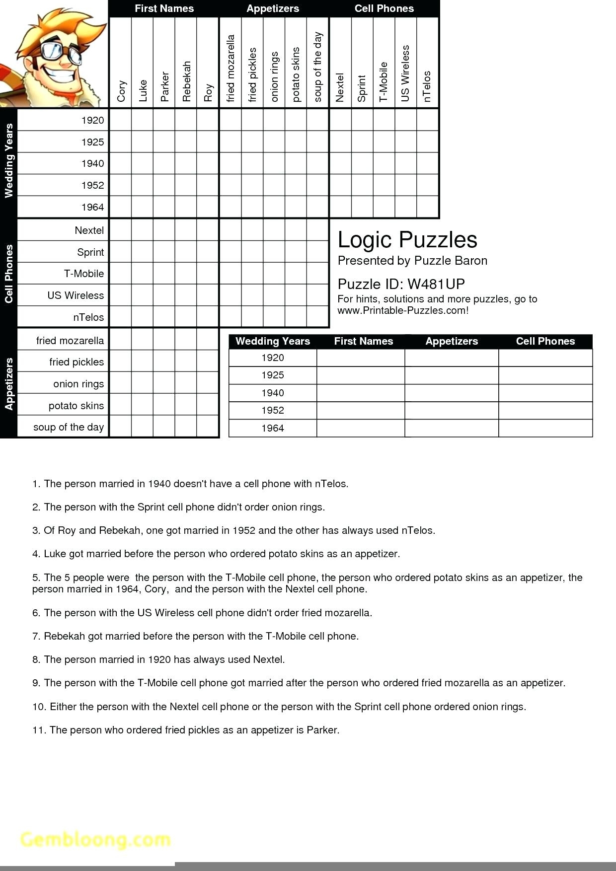 printable logic games