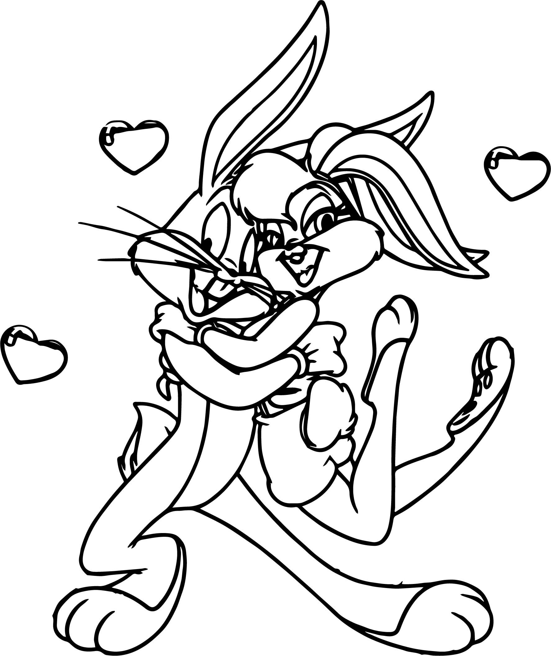 bunny coloring pages free printable