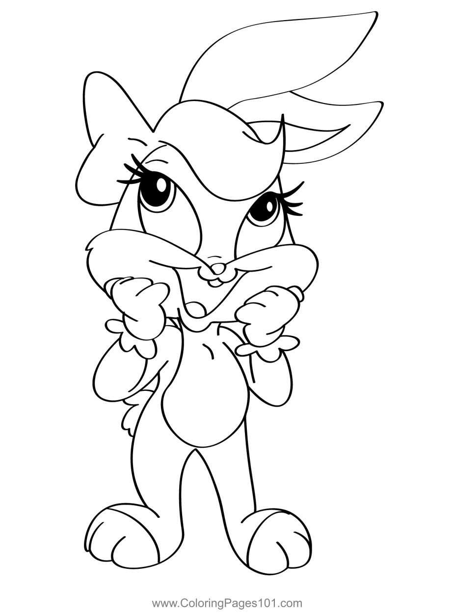 free bunny coloring pages printable