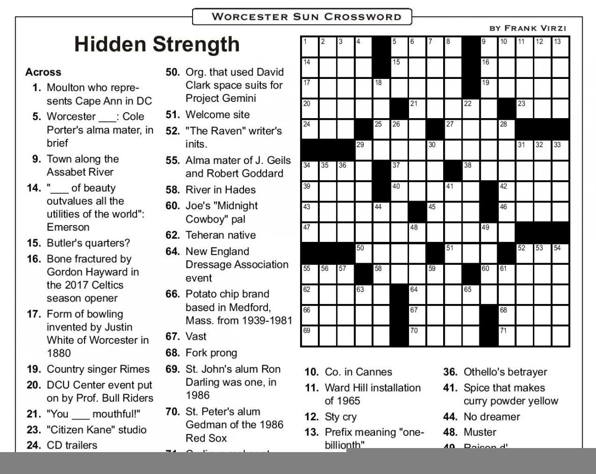 Los Angeles Times Sunday Crossword Puzzle Tribune Content Agency La 