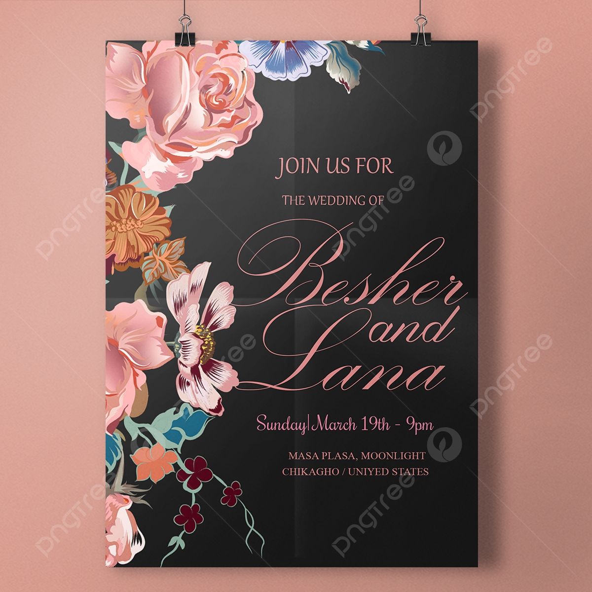 editable template for wedding invitation