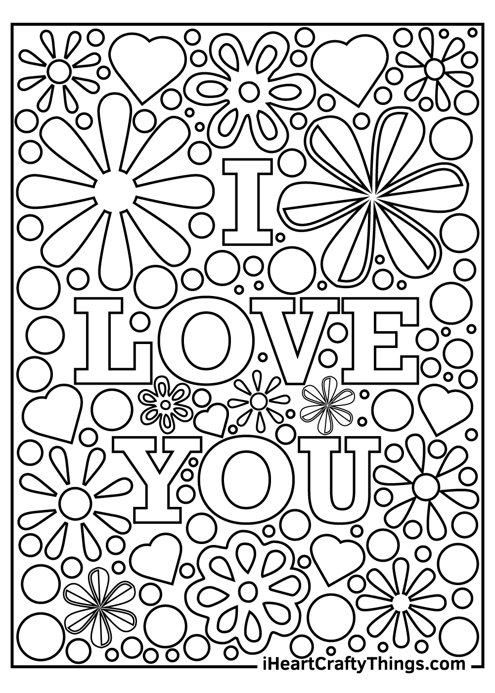 Love You Coloring Pages