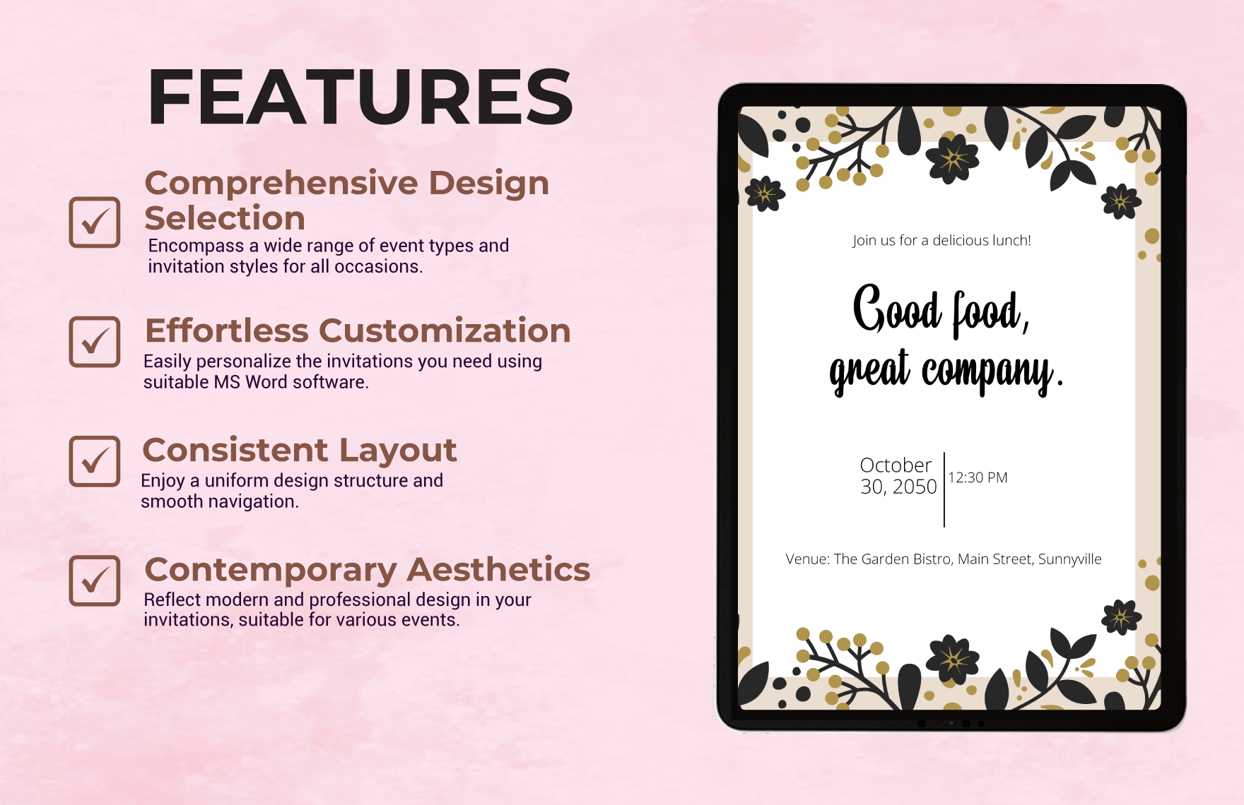 Lunch Invitation Template In Word Download Template