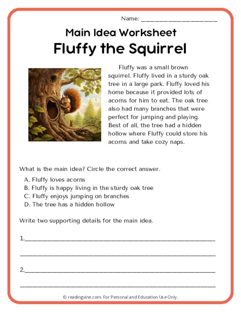 Main Idea Worksheets Worksheets Library