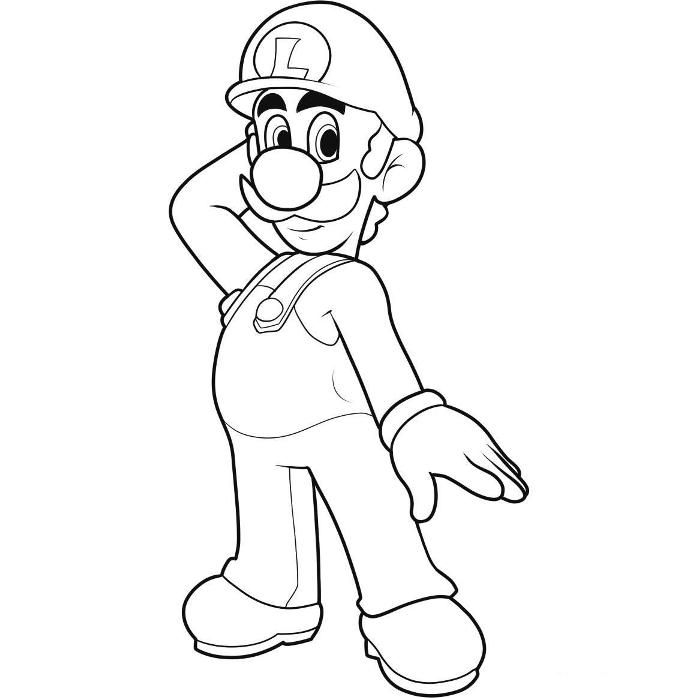 Mario Luigi Coloring Pages