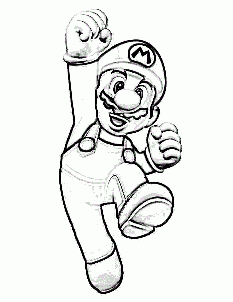 free printable mario coloring pages