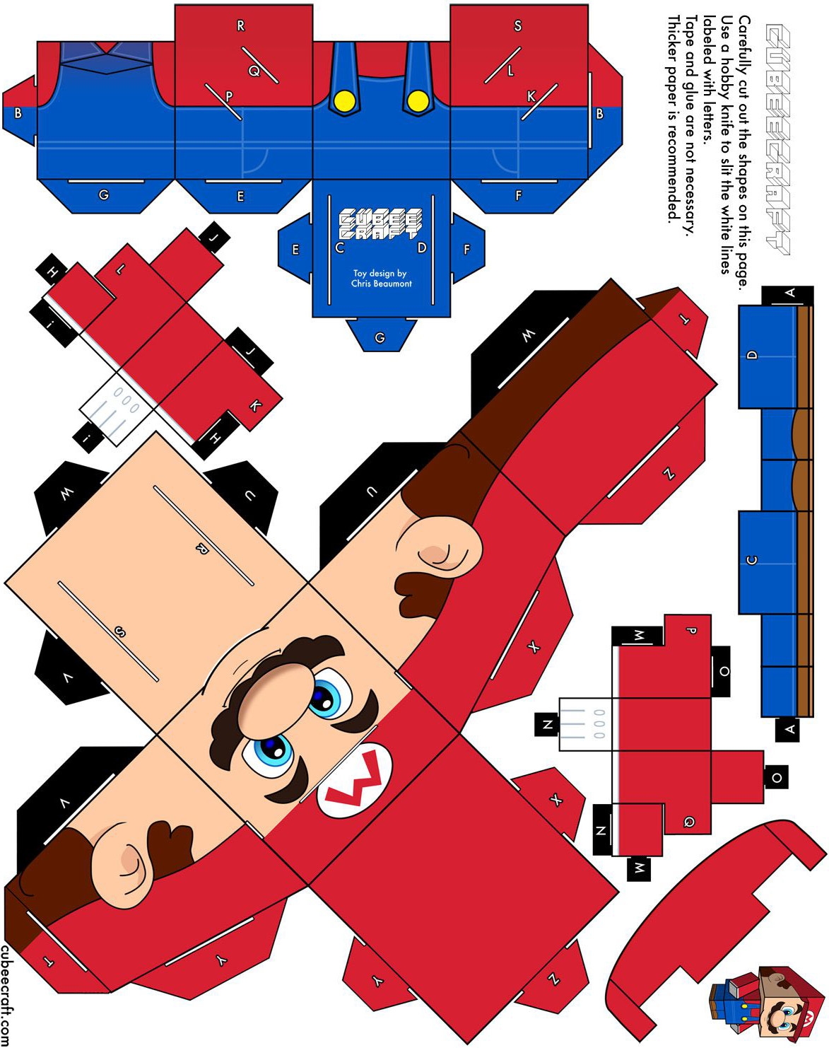Mario Papercraft Printables