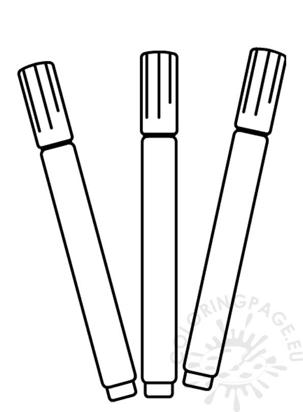 Markers Coloring Page