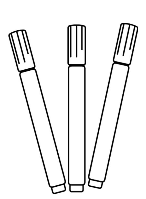 Markers Coloring Page