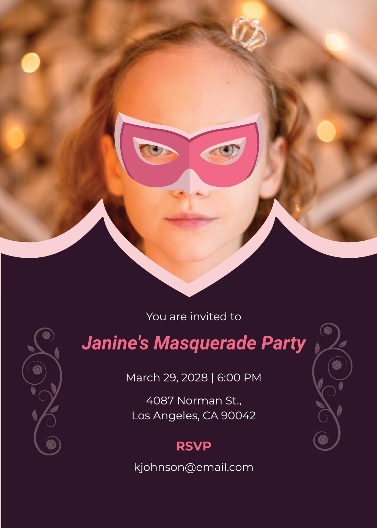 Masquerade Invitation Template Edit Online Download Example 