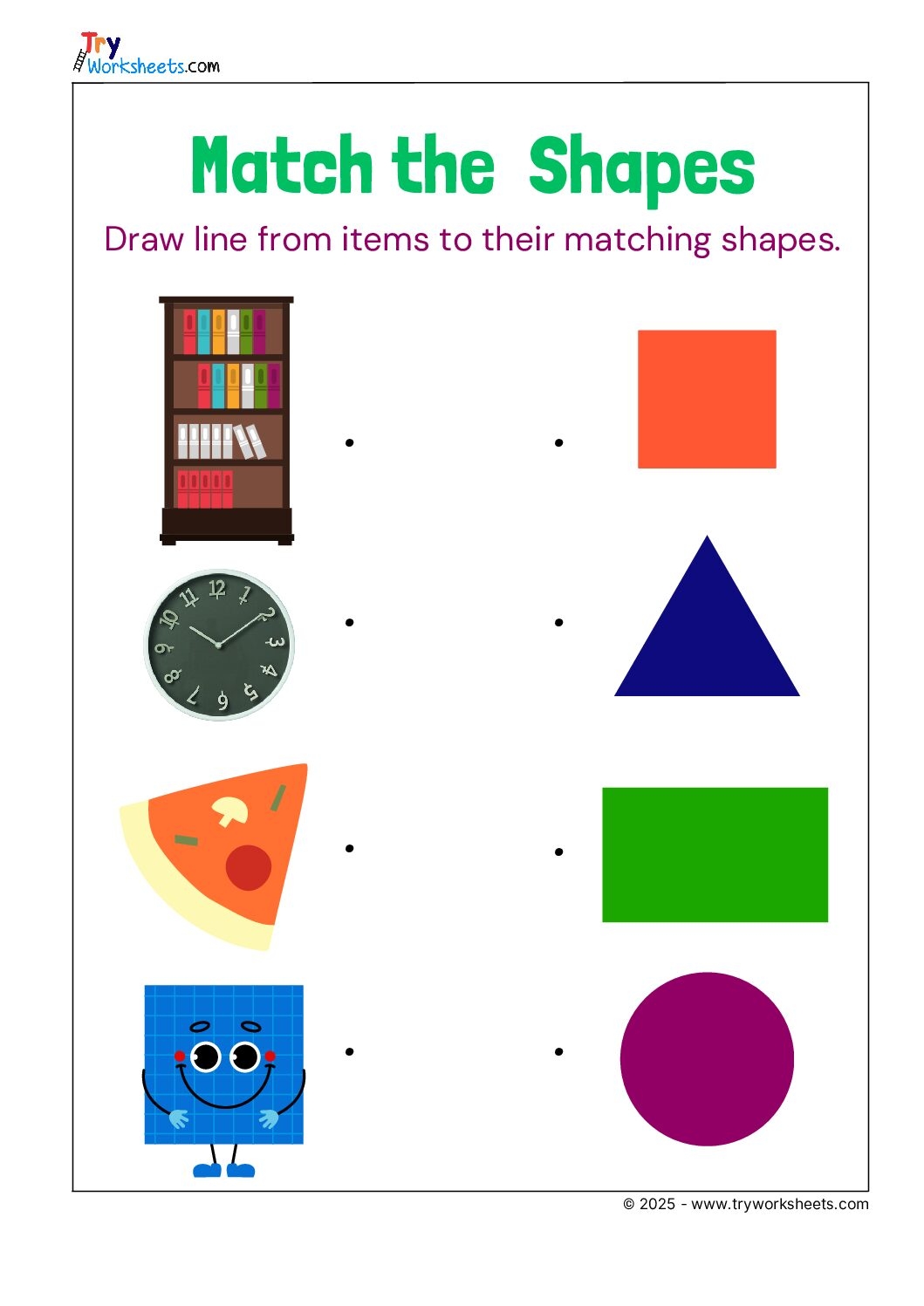 Math KG Worksheet Shapes Try Worksheets