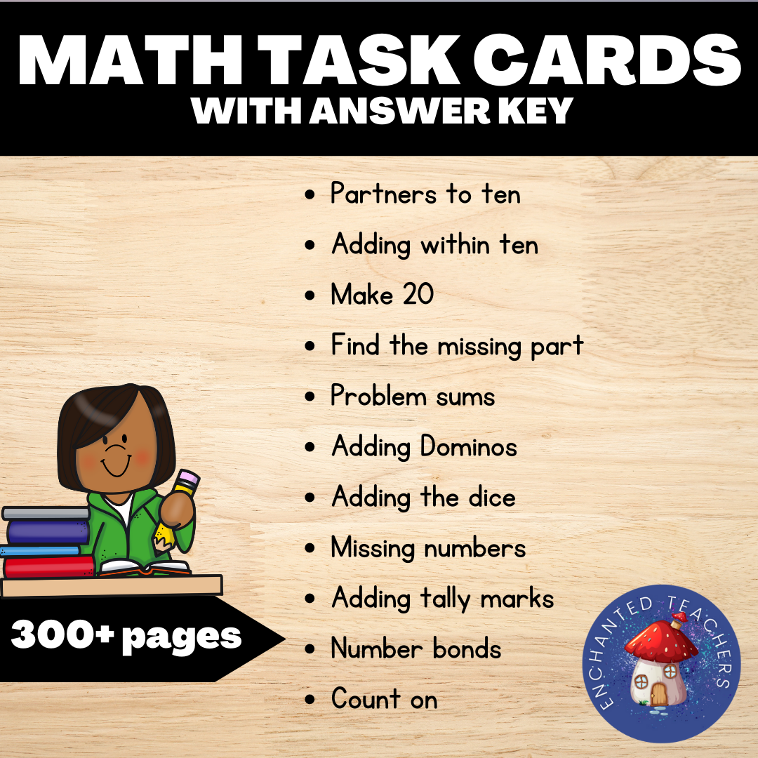 free printable math task cards