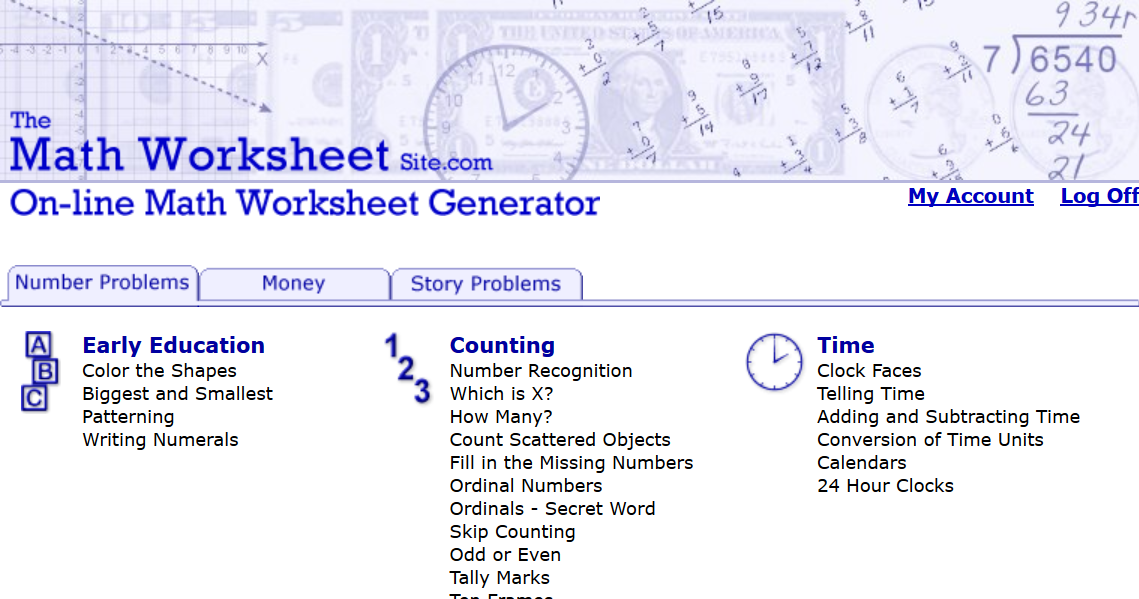 Math Worksheet Generator Free Basic Facts Worksheet Maker 