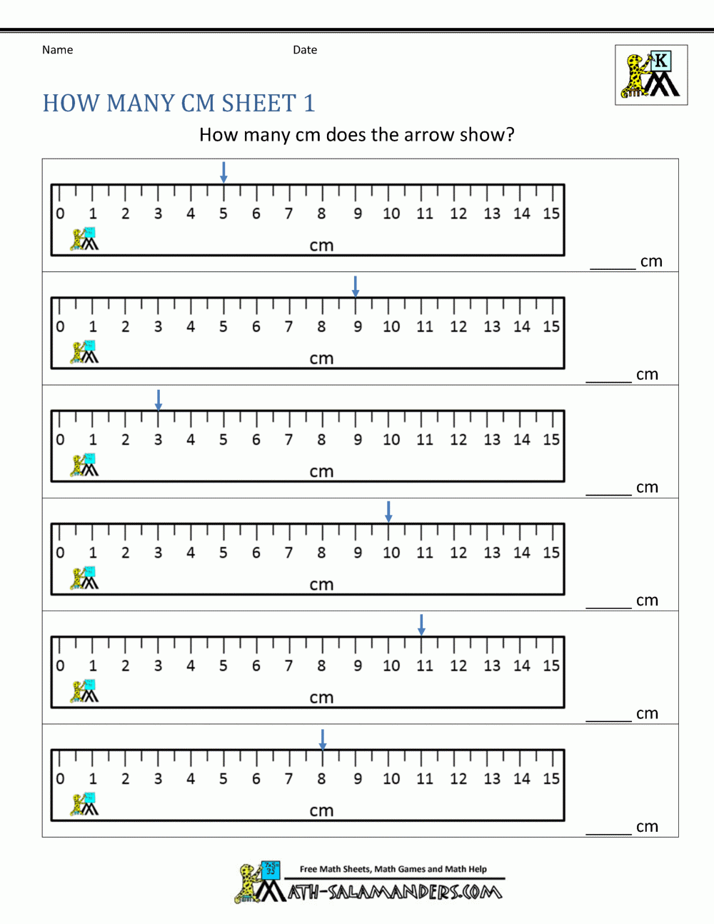 Measuring Length Worksheets For Kindergarten