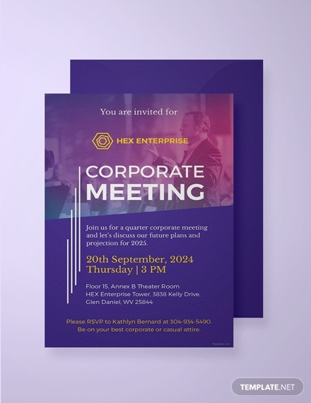 Meeting Invite Template PARAHYENA