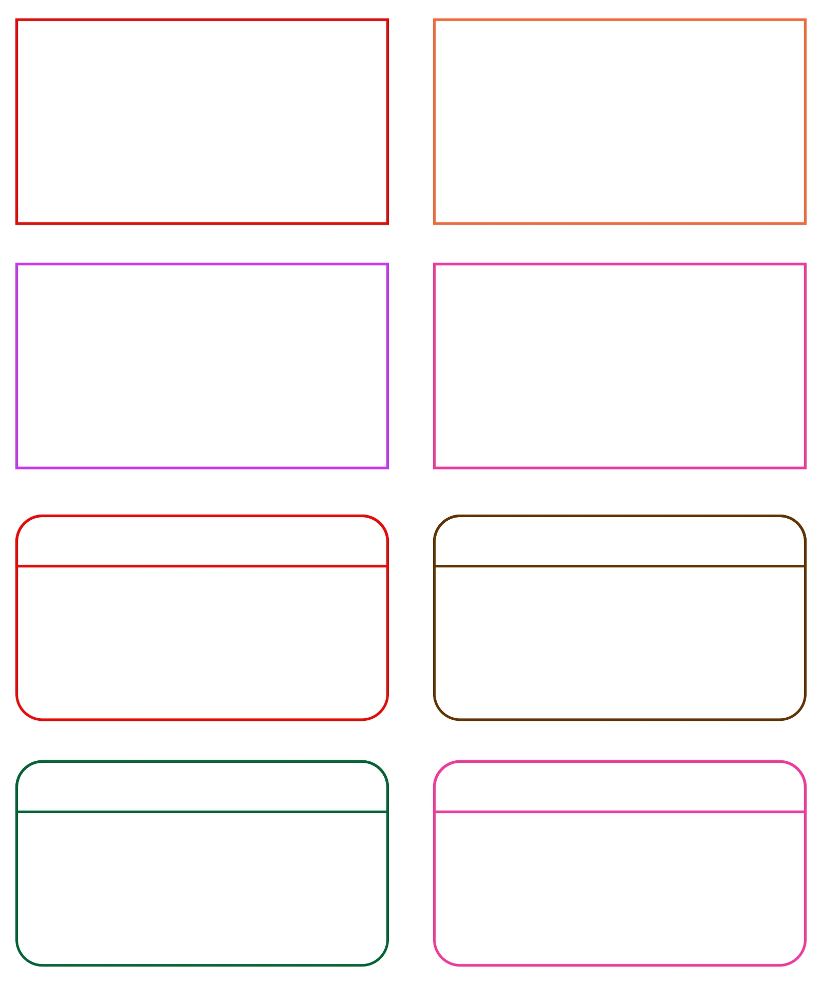 free card templates printable