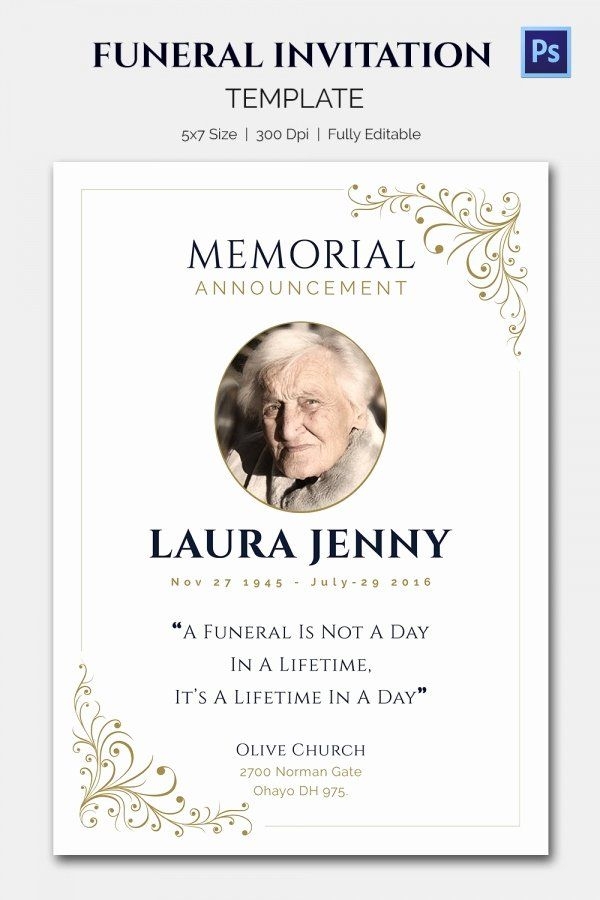 Memorial Service Invitation Free Template Social Media Template