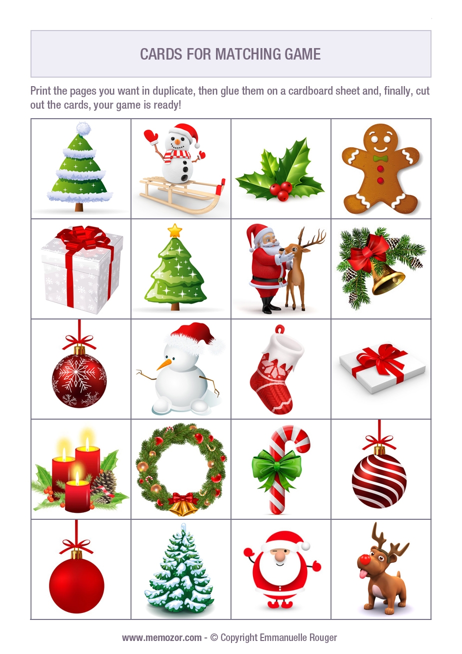 Memory Games Printable Adults