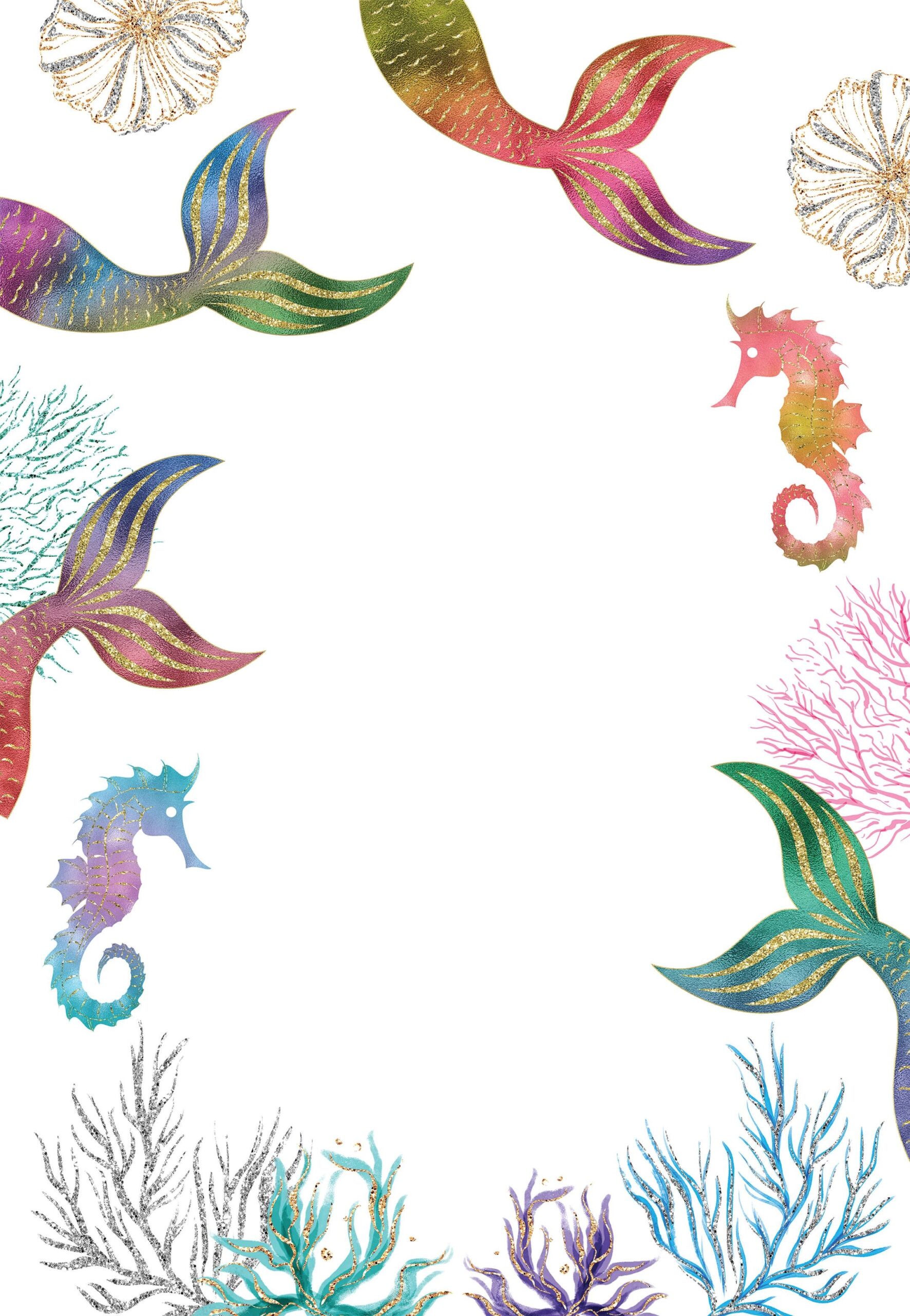 mermaid invitation template