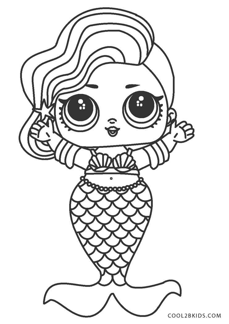 Mermaid Lol Doll Coloring Page Coloring Pages
