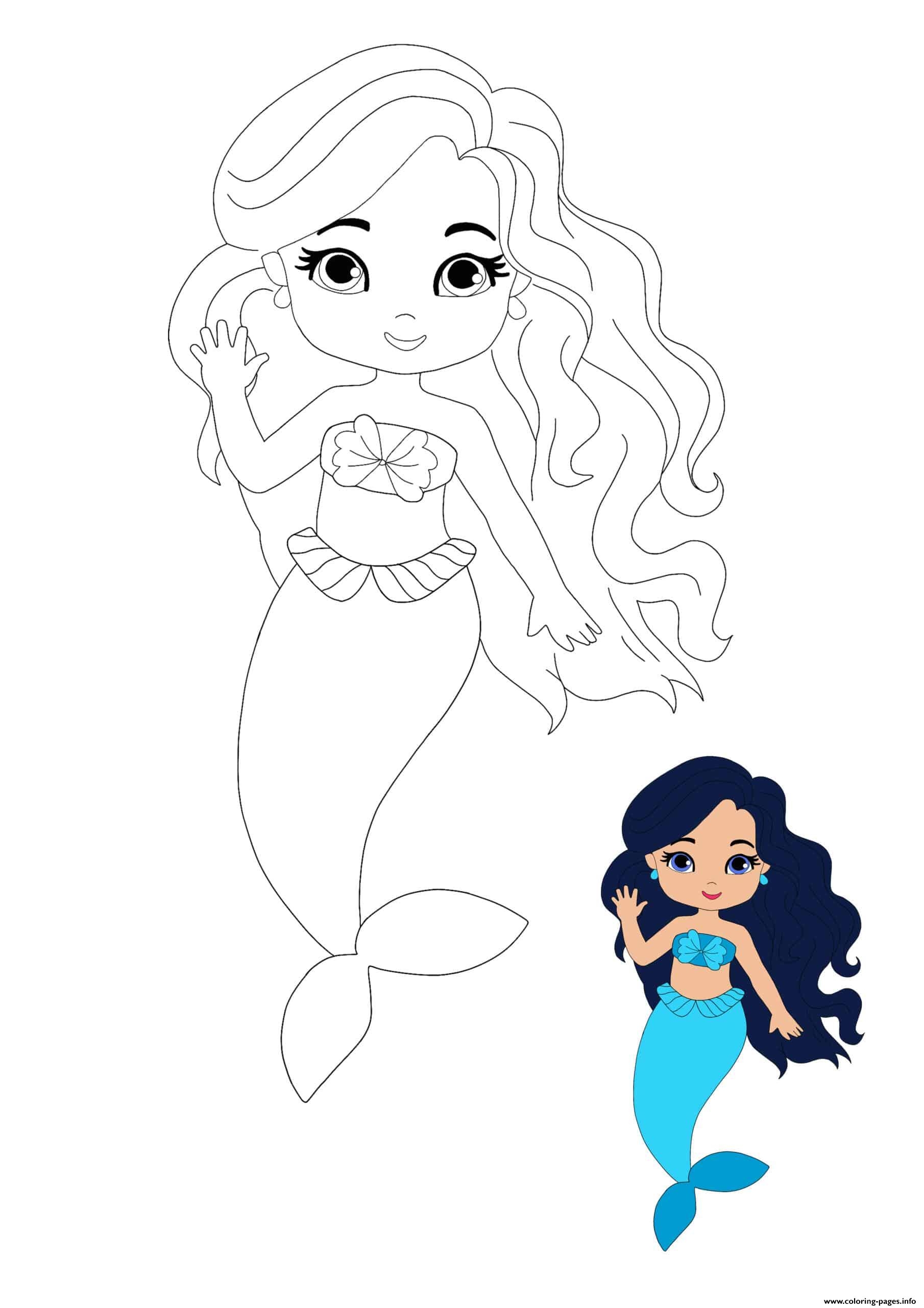 Mermaid Color Pages