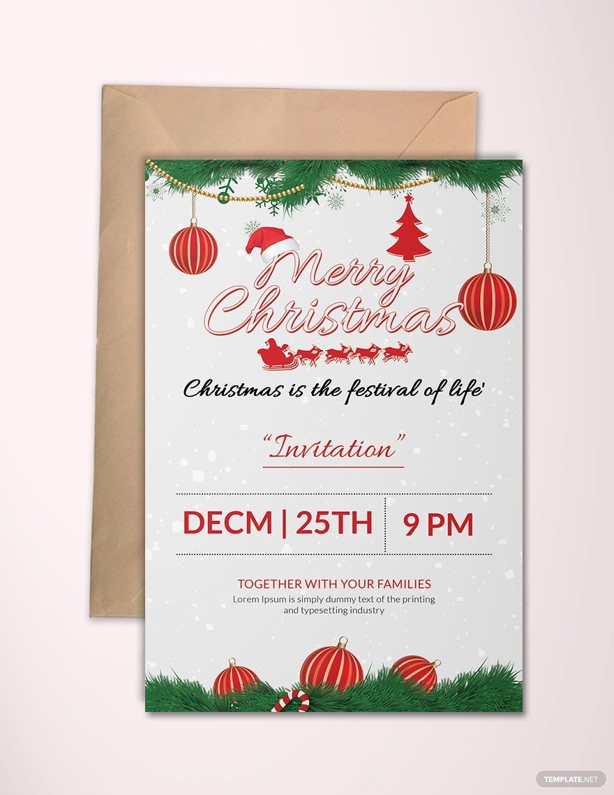 christmas party invitation template word