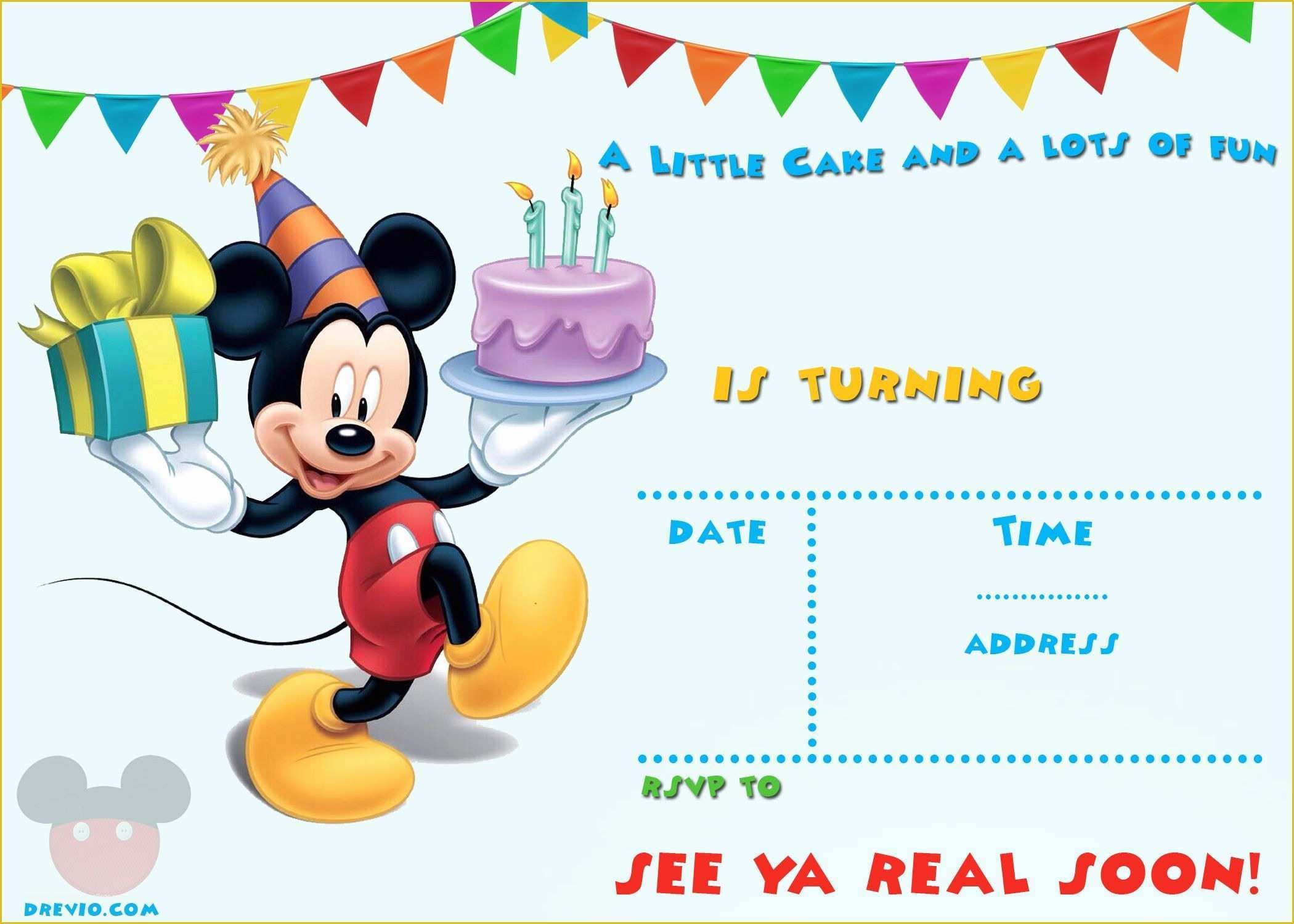mickey mouse invitation template