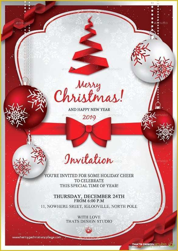 Microsoft Christmas Invitations Templates Free Of 20 Christmas 