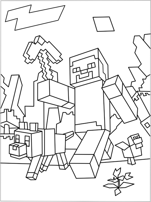 minecraft coloring pages free