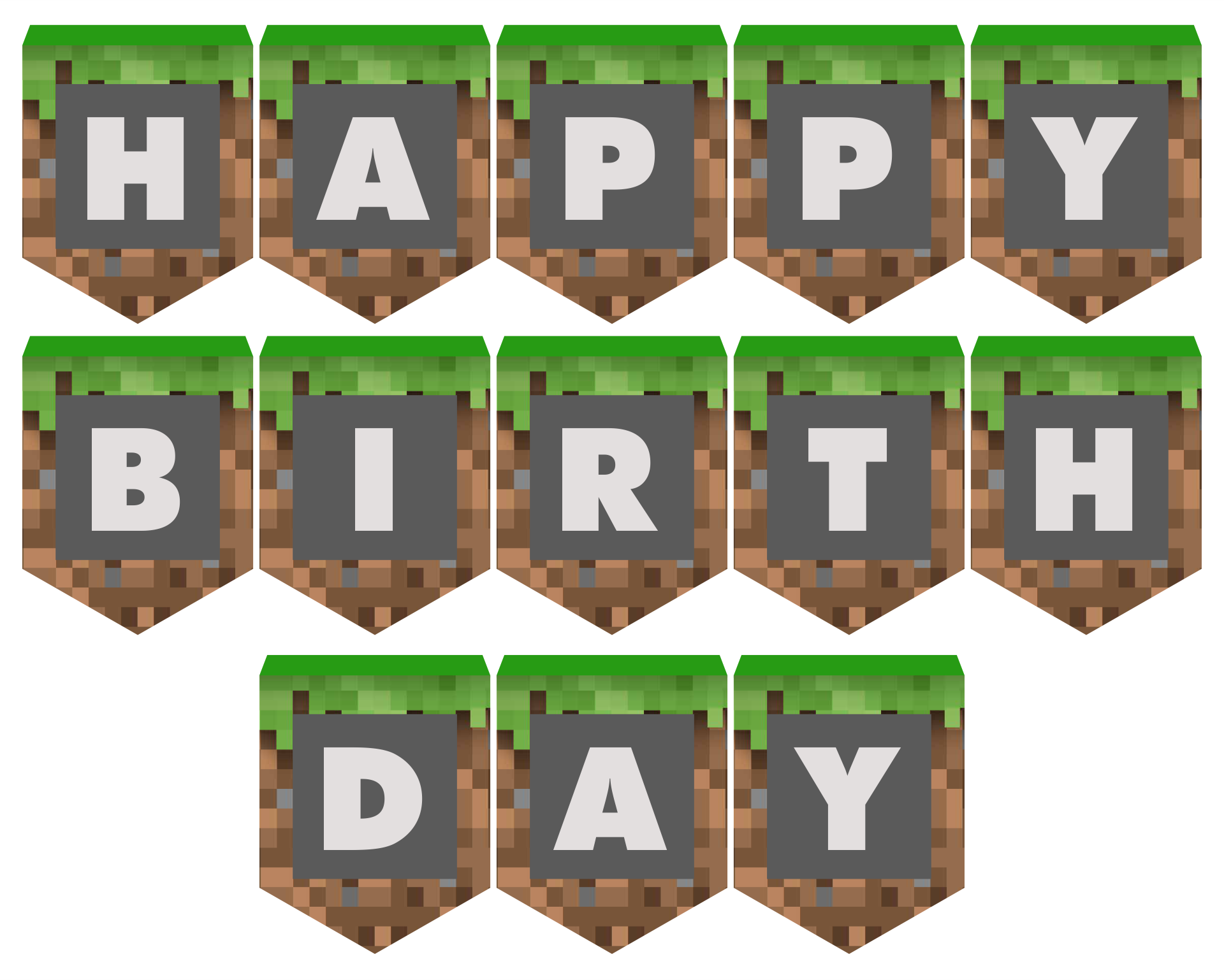 free printable minecraft happy birthday card