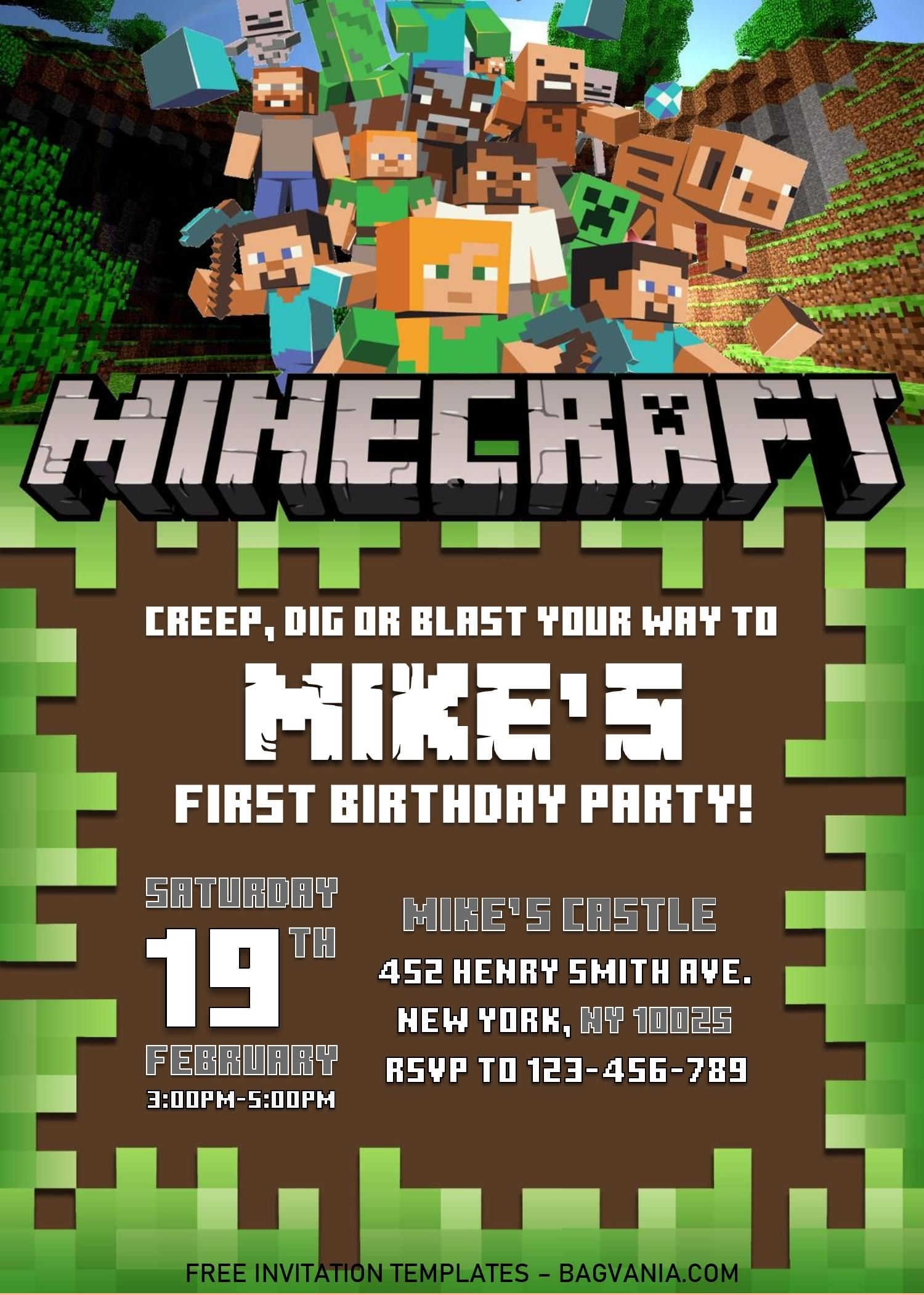 Minecraft Invitation Template Dev onallcylinders