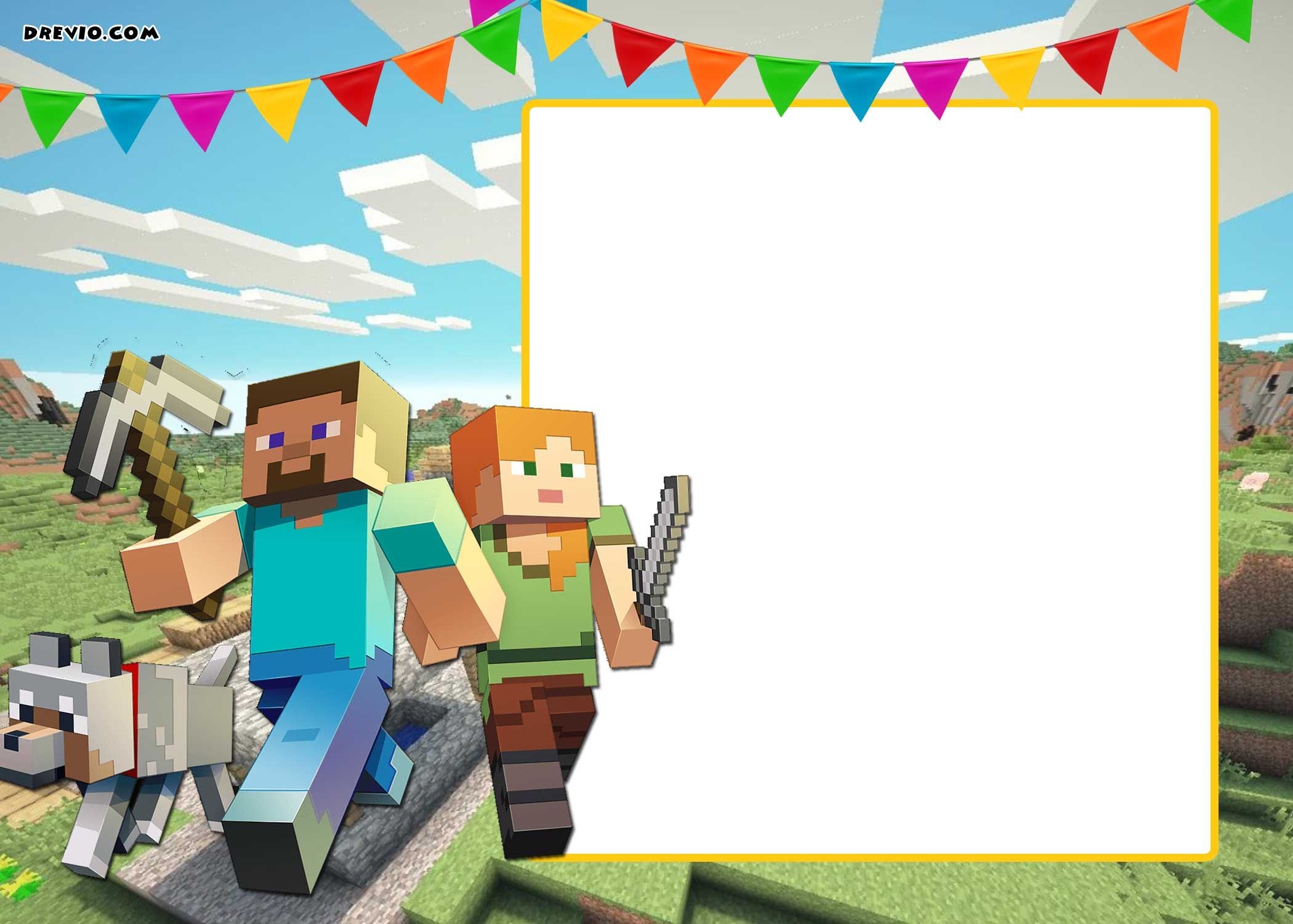 Minecraft Invitation Template Dev onallcylinders