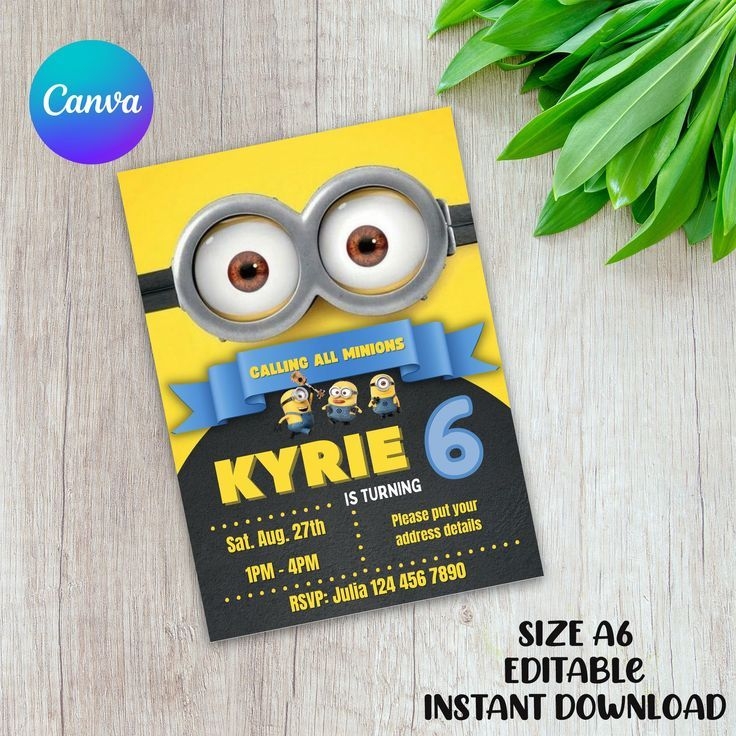 Minions Birthday Invitation Minions Invitation Template Minions