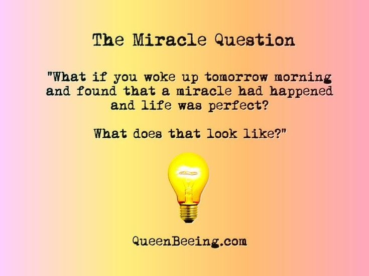 Miracle Question Therapy Worksheet