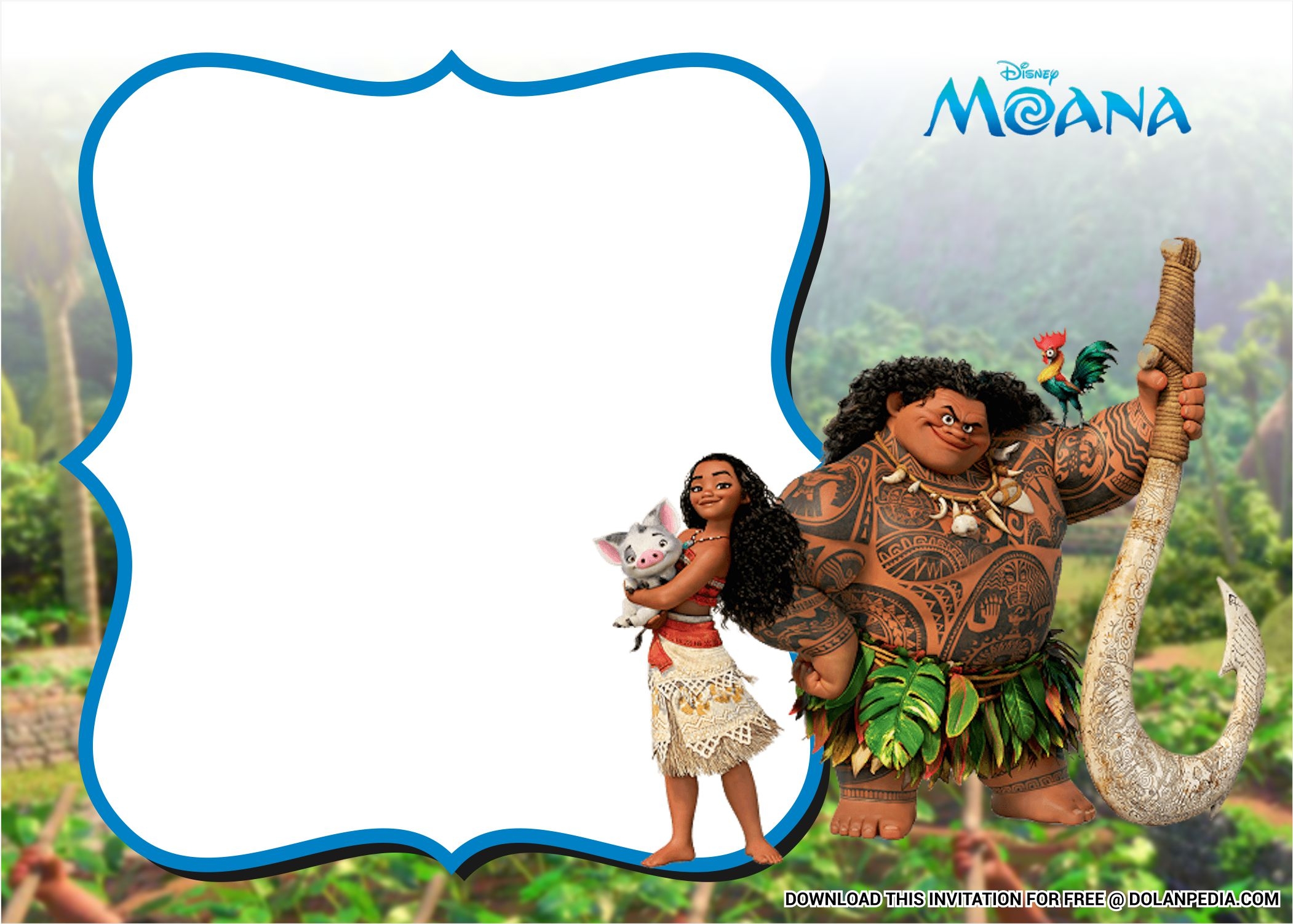 free moana invitation template