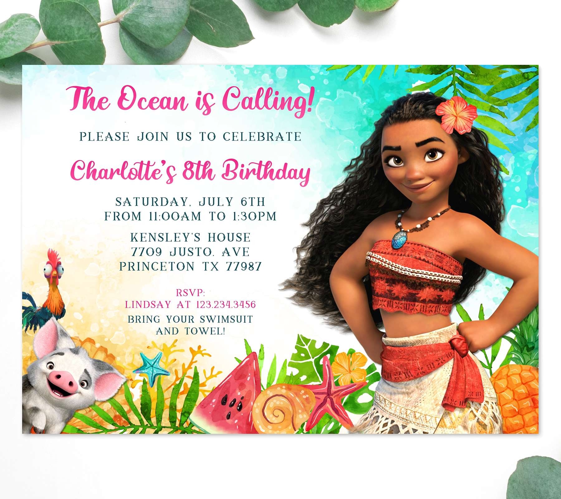 Moana Free Invitation Templates Free Printables Hub