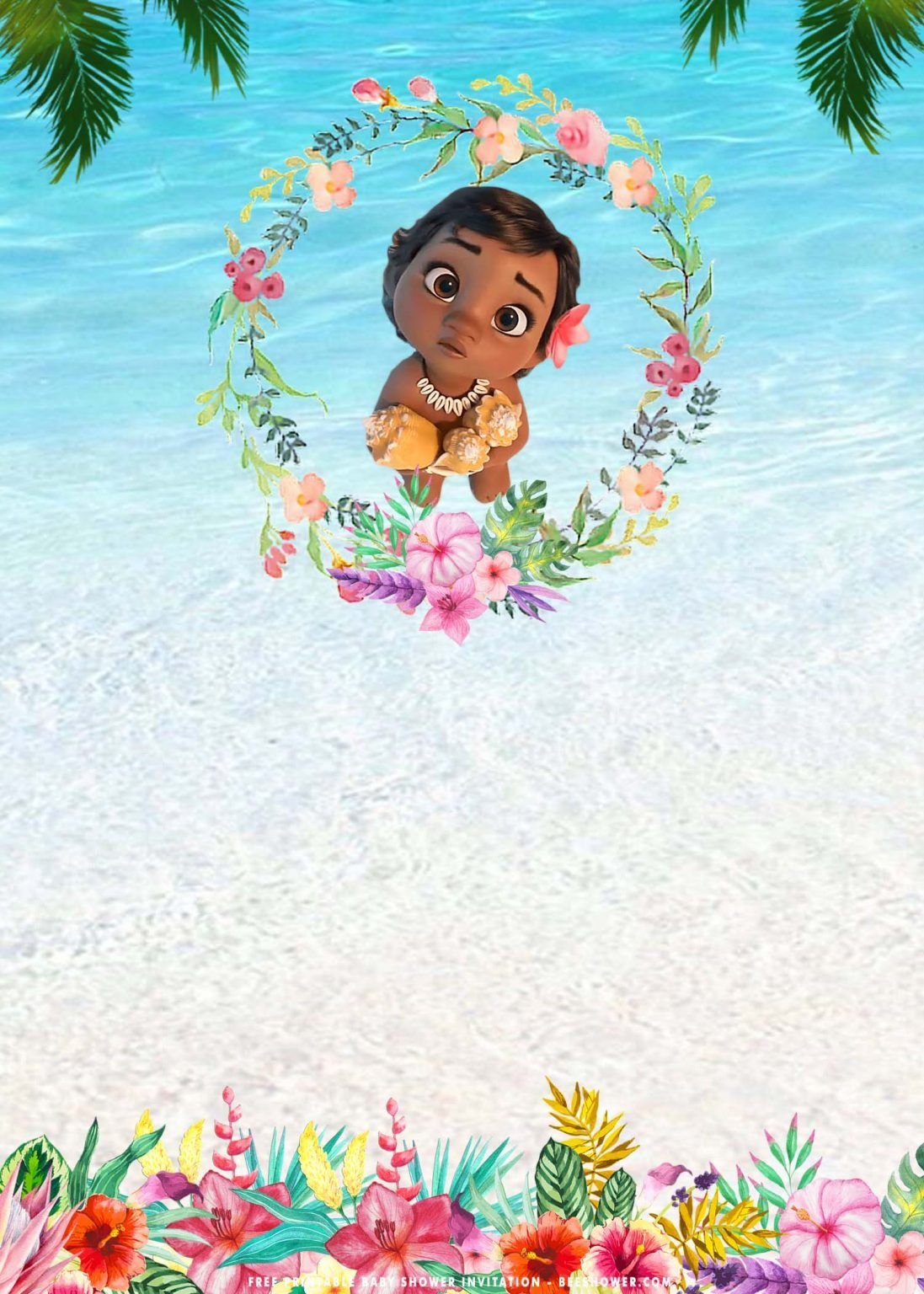 Moana Template Invitation