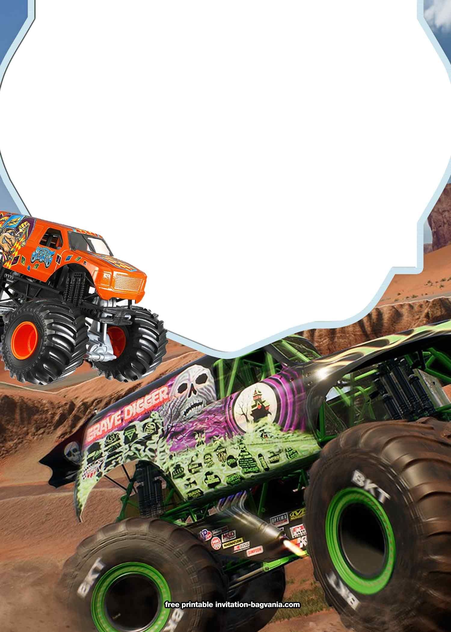 Monster Jam Invitation Template