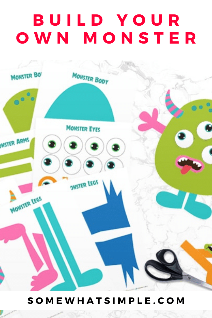 printable monster craft template