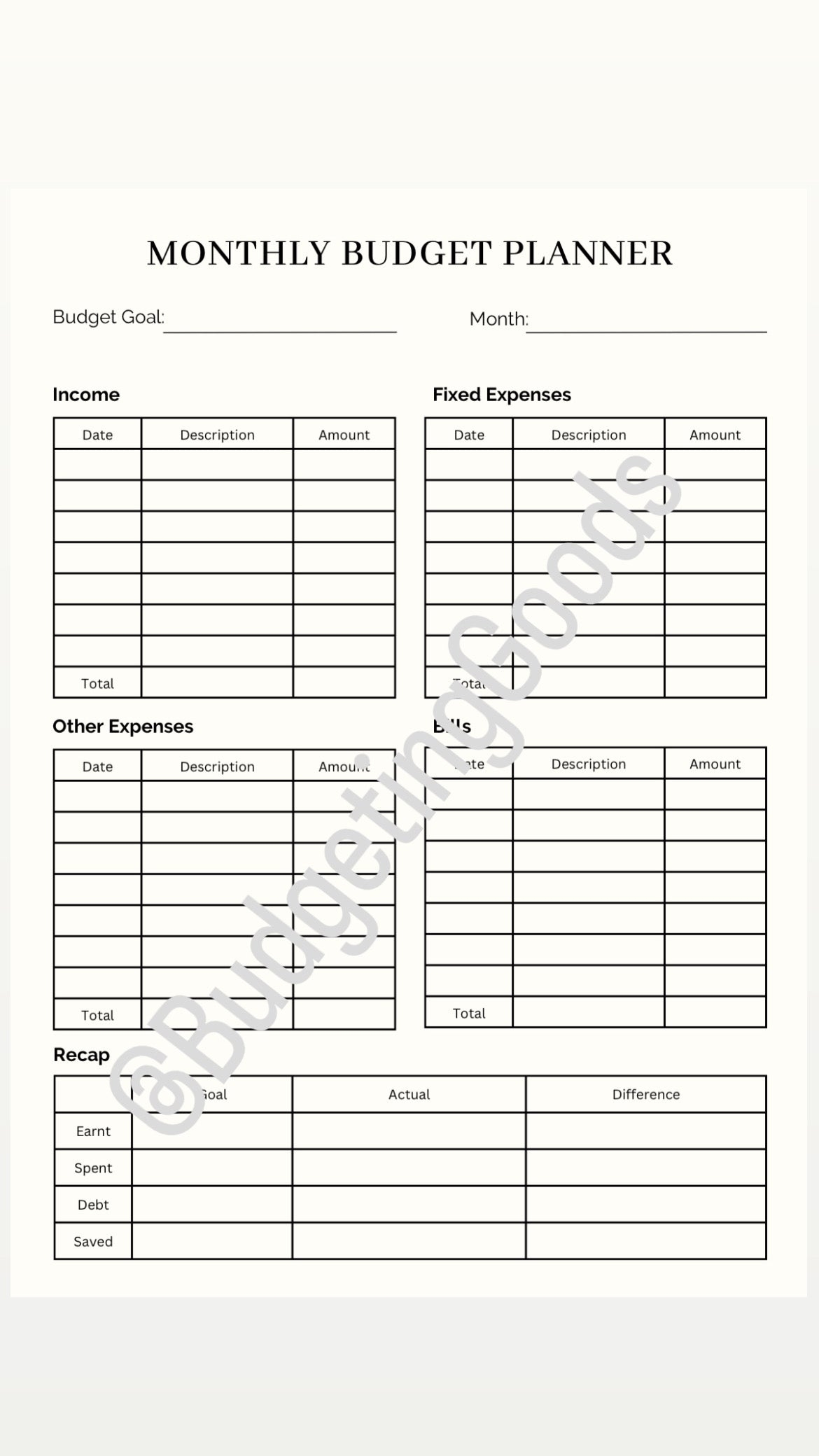 Monthly Budget Planner 2024 12 Month Planner Worksheets Library
