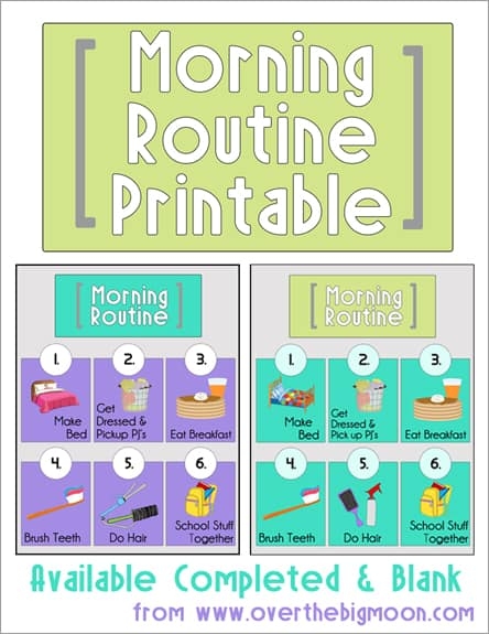 Morning Routine Printables