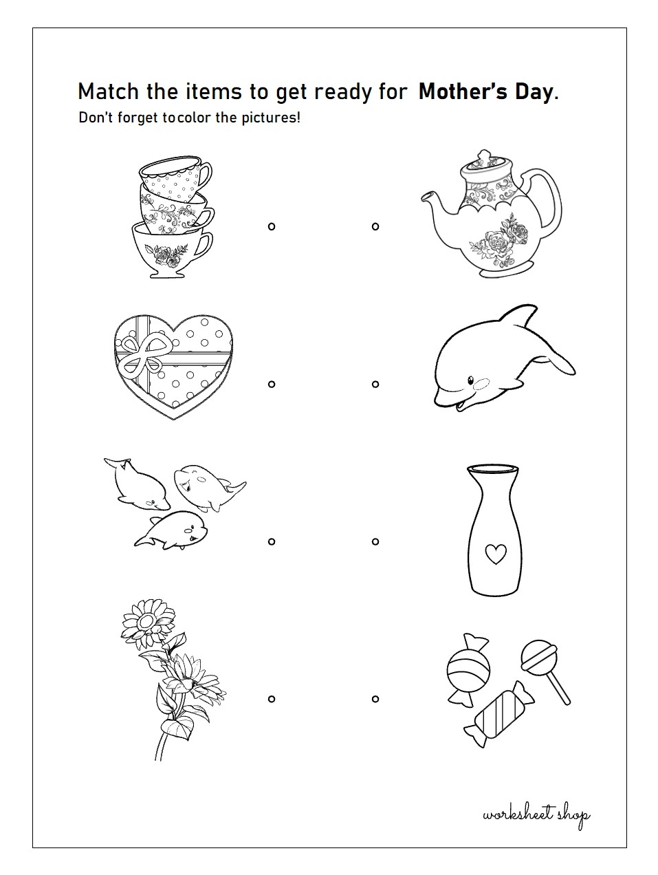 mother's day worksheet