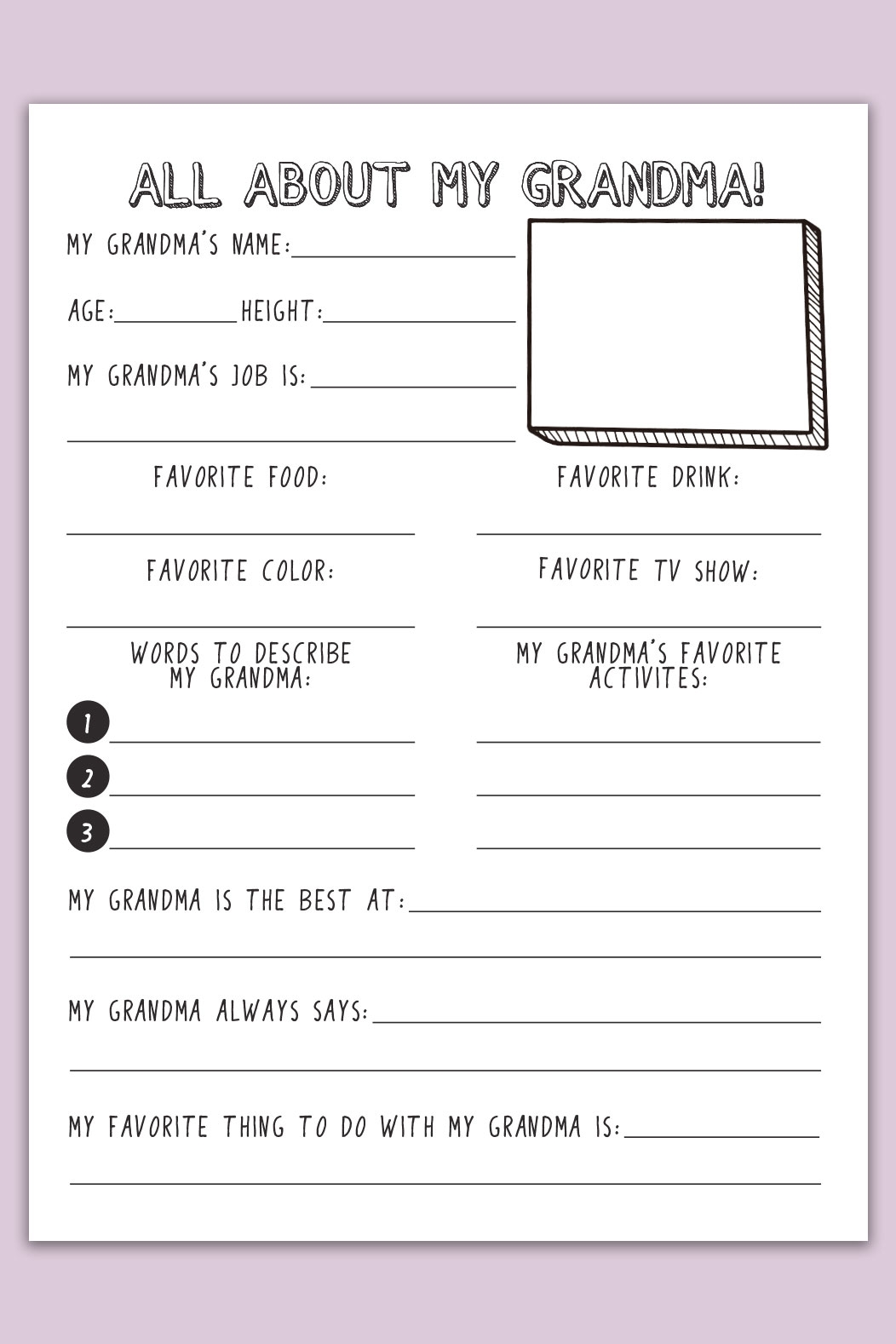 free printable grandma mothers day card