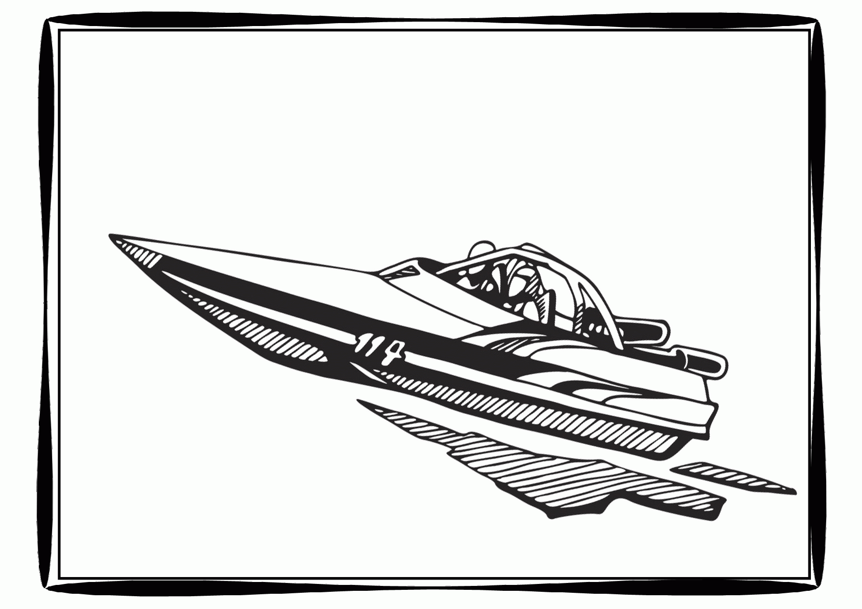 Motor Boat Coloring Pages Coloring Home