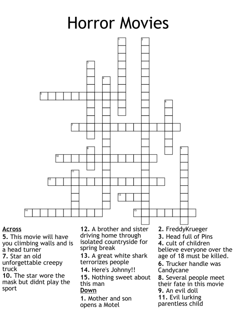 themed crossword puzzles printable
